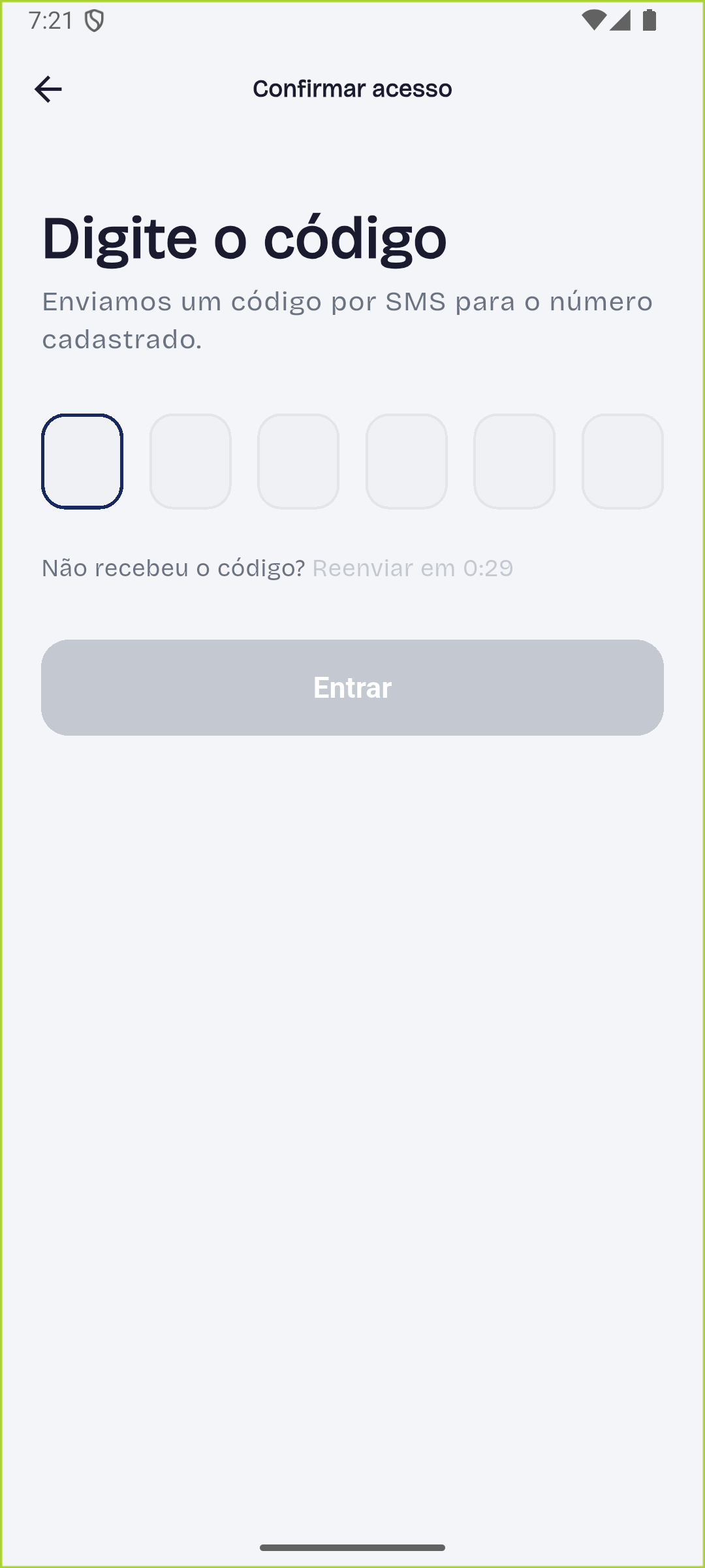 Tela de código do aplicativo